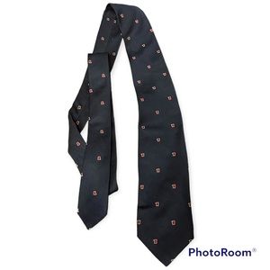 The President Vintage Silk Blend Navy Blue Tie